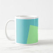 Abstracte Art Turquoise Blue Green Koffiemok (Links)