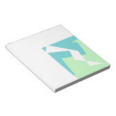 Abstracte Art Turquoise Blue Green Notitieblok (Schuin)
