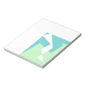 Abstracte Art Turquoise Blue Green Notitieblok (Linkerzijde)
