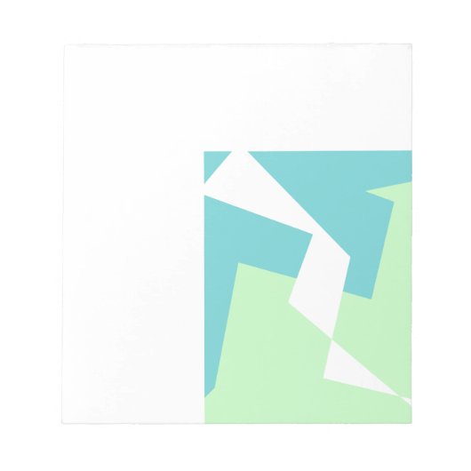 Abstracte Art Turquoise Blue Green Notitieblok (Voorkant)