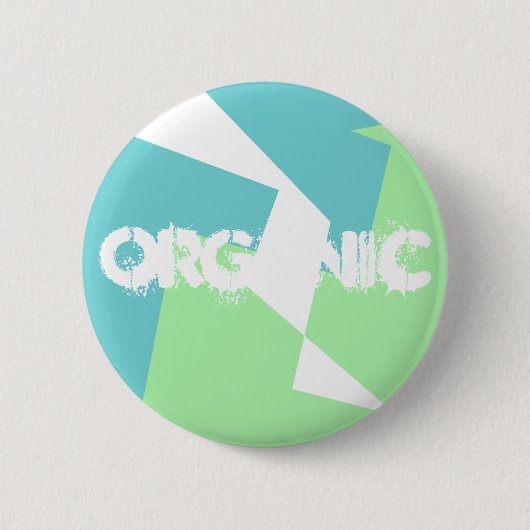 Abstracte Art Turquoise Blue Green Ronde Button 5,7 Cm (Voorkant)