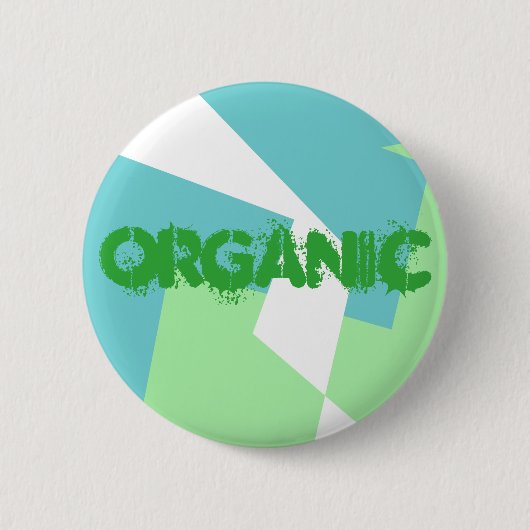Abstracte Art Turquoise Blue Green Ronde Button 5,7 Cm (Voorkant)