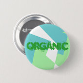 Abstracte Art Turquoise Blue Green Ronde Button 5,7 Cm (Voorkant /achterkant)