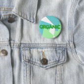 Abstracte Art Turquoise Blue Green Ronde Button 5,7 Cm (In situ)