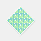 Abstracte Art Turquoise Blue Green Servet (Hoek)