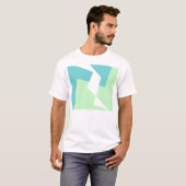 Abstracte Art Turquoise Blue Green T-shirt (Voorkant volledig)