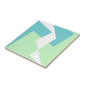 Abstracte Art Turquoise Blue Green Tegeltje (Zijkant)