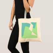 Abstracte Art Turquoise Blue Green Tote Bag (Voorkant (product))