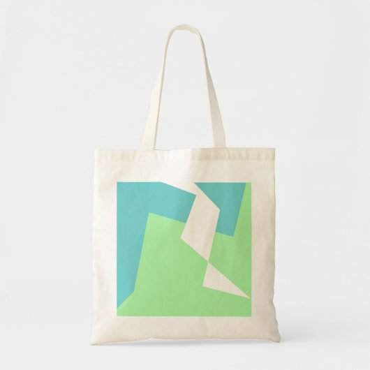 Abstracte Art Turquoise Blue Green Tote Bag (Voorkant)