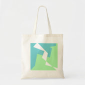 Abstracte Art Turquoise Blue Green Tote Bag (Voorkant)
