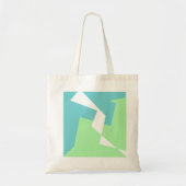 Abstracte Art Turquoise Blue Green Tote Bag (Voorkant)