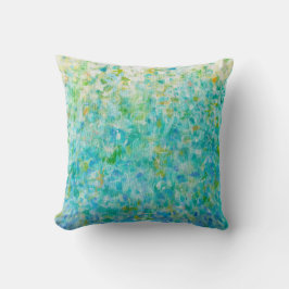 Abstracte Art Turquoise Blue Light Yellow Pillow Kussen
