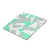 Abstracte Art Turquoise Gray White Pastel Tegeltje (Zijkant)
