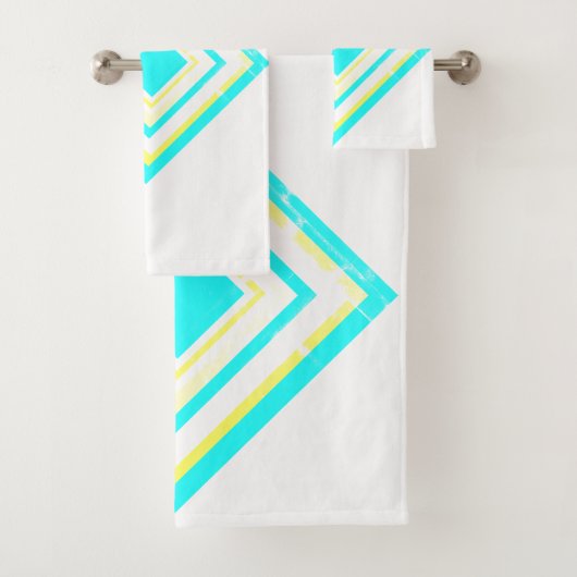 Abstracte Art Turquoise Green Blue Bad Handdoek (Insitu)