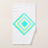 Abstracte Art Turquoise Green Blue Bad Handdoek (Handdoek)
