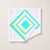 Abstracte Art Turquoise Green Blue Bad Handdoek (Wasdoekje)