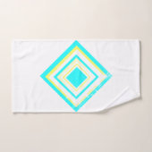 Abstracte Art Turquoise Green Blue Bad Handdoek (Handdoek)