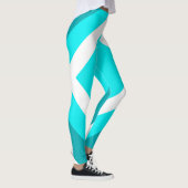 Abstracte Art Turquoise Green Blue Leggings (Rechts)
