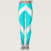 Abstracte Art Turquoise Green Blue Leggings (Voorkant)