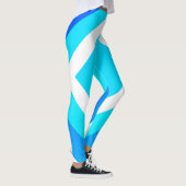 Abstracte Art Turquoise Green Blue Leggings (Rechts)