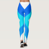 Abstracte Art Turquoise Green Blue Leggings (Achterkant)