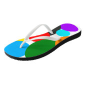 Abstracte Art Turquoise Green Blue Teenslippers (Schuin)