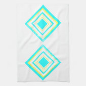 Abstracte Art Turquoise Green Blue Theedoek (Verticaal)