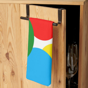 Abstracte Art Turquoise Green Blue Theedoek