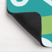 Abstracte Art Turquoise Lime Green White Muismat (Hoek)