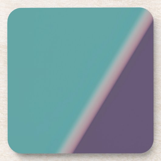 Abstracte Art Turquoise Paars Bier Onderzetter (Voorkant)