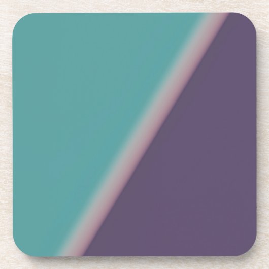Abstracte Art Turquoise Paars Bier Onderzetter (Voorkant)