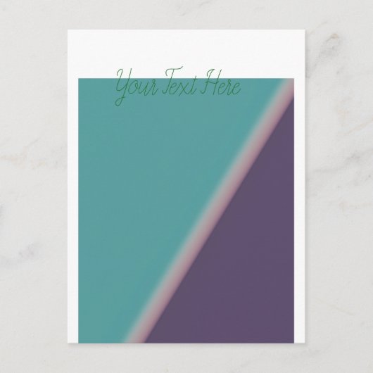 Abstracte Art Turquoise Paars Briefkaart (Voorkant)