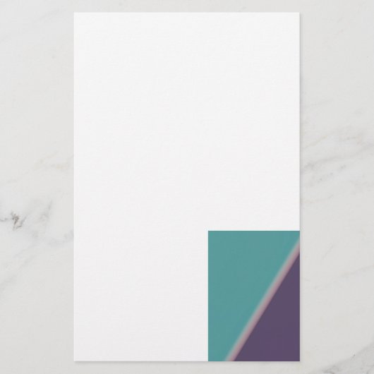 Abstracte Art Turquoise Paars Briefpapier (Voorkant)