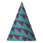 Abstracte Art Turquoise Paars Feesthoedjes (Links)