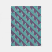 Abstracte Art Turquoise Paars Fleece Deken (Voorkant)