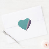 Abstracte Art Turquoise Paars Hart Sticker (Envelop)