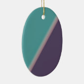 Abstracte Art Turquoise Paars Keramisch Ornament (Rechts)