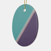 Abstracte Art Turquoise Paars Keramisch Ornament (Links)
