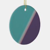 Abstracte Art Turquoise Paars Keramisch Ornament (Rechts)