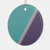 Abstracte Art Turquoise Paars Keramisch Ornament (Links)