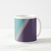 Abstracte Art Turquoise Paars Koffiemok (Voorkant rechts)