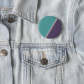 Abstracte Art Turquoise Paars Ronde Button 5,7 Cm (In situ)