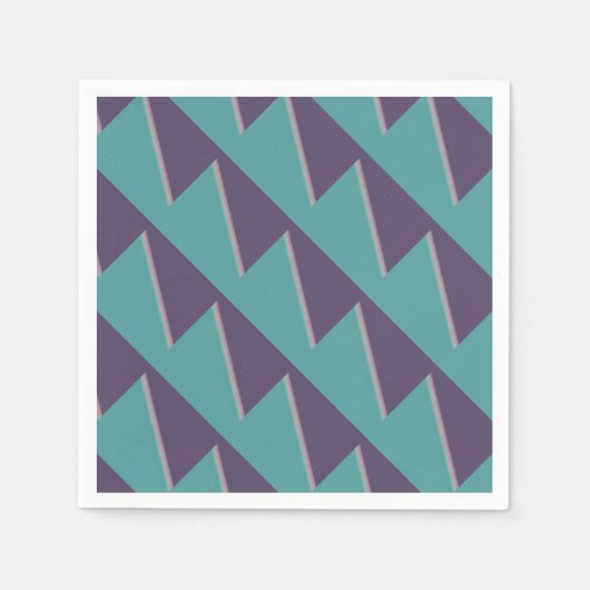Abstracte Art Turquoise Paars Servet (Voorkant)