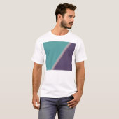 Abstracte Art Turquoise Paars T-shirt (Voorkant volledig)