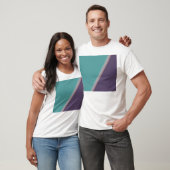 Abstracte Art Turquoise Paars T-shirt (Unisex)