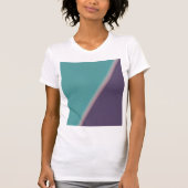 Abstracte Art Turquoise Paars T-shirt (Voorkant)