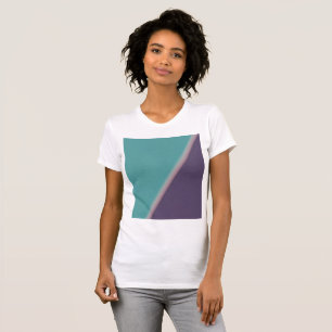 Abstracte Art Turquoise Paars T-shirt