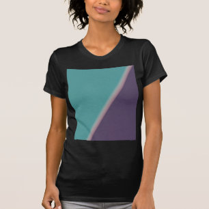 Abstracte Art Turquoise Paars T-shirt
