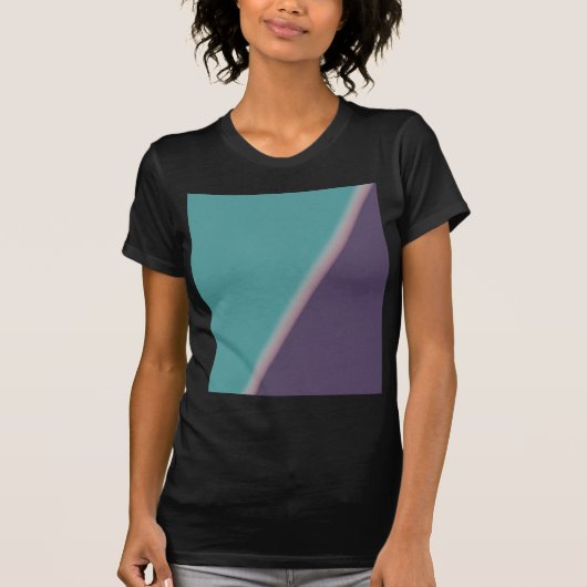 Abstracte Art Turquoise Paars T-shirt (Voorkant)