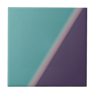 Abstracte Art Turquoise Paars Tegeltje